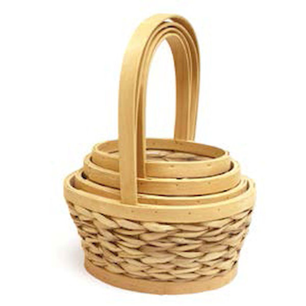 August Grove® Oval 4 Piece Wicker Basket Set Wayfair